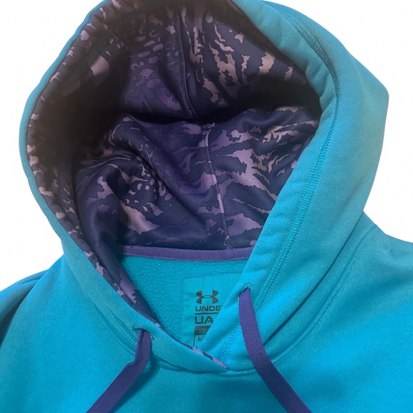 Under Armour Sweater Womens Large Blue Hoodie Pullover Ladies Casual - Picture 2 of 7